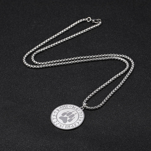 Collier Loup Rond (Acier)