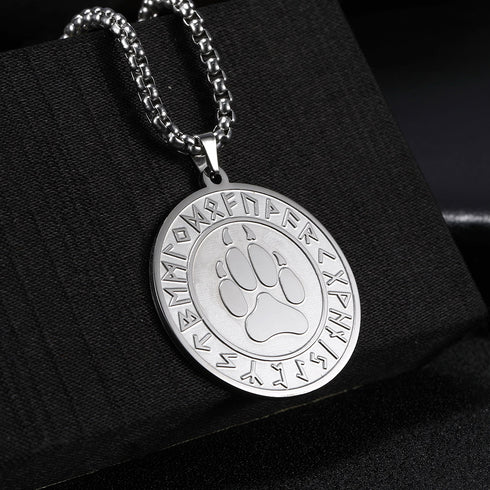 Collier Loup Rond (Acier)