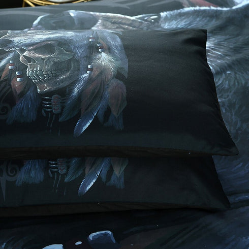 Housse de Couette Loup Crâne