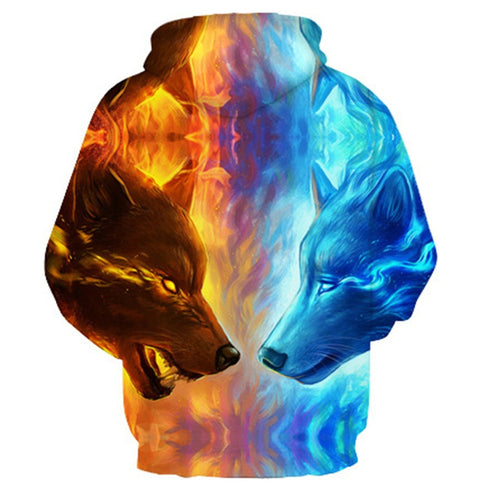 Sweat Loup Feu Glace