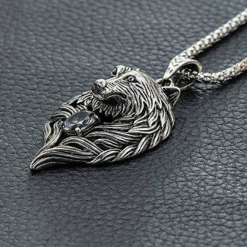Collier Loup en Argent