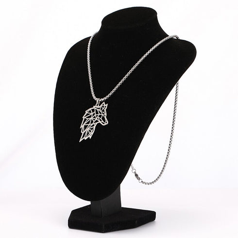 Collier Loup Symbole (Acier)