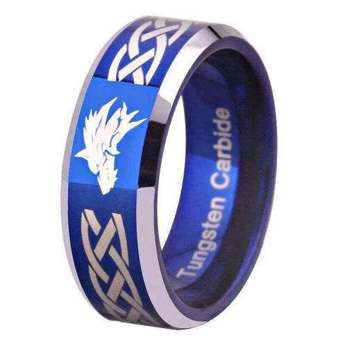Bague Loup Bleu (Acier)