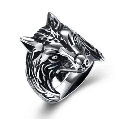 Bague Loup Gothique (Acier)