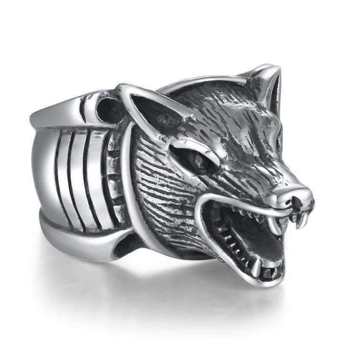 Bague Loup Homme (Argent)
