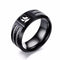 Bague Loup Noir Hurlant (Acier)