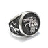Bague Loup pour Homme (Acier)