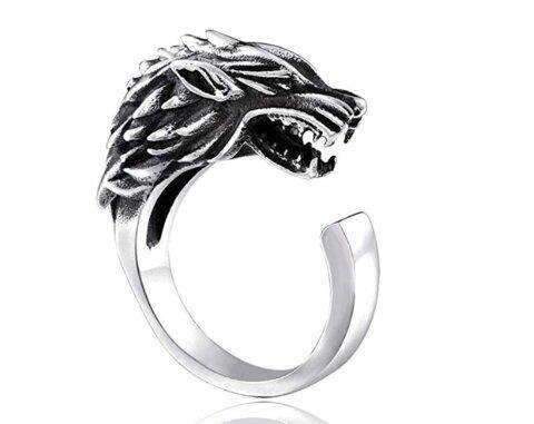 Bague Loup Simple (Acier)