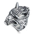 Bague Loup Tête de Loup Acier
