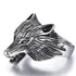 Bague Loup Tribal (Acier)