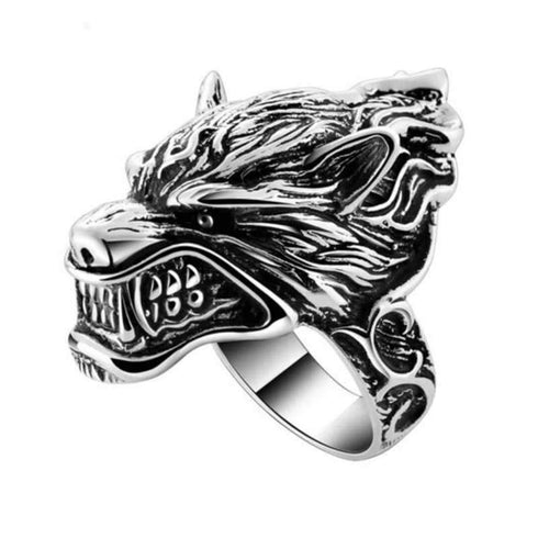 Bague Tête de Loup (Argent)