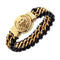 Bracelet avec Tête de Loup de Luxe (Or)