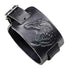 Bracelet Loup Cuir Noir