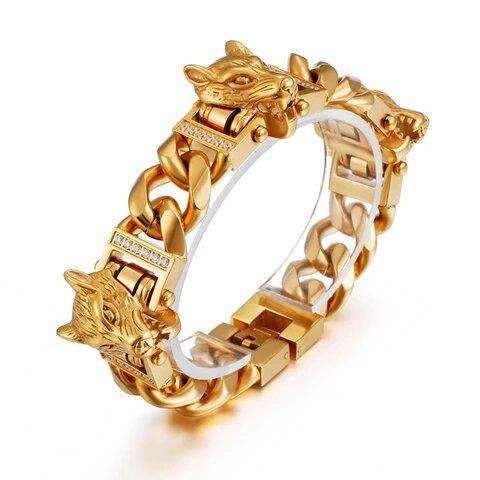 Bracelet Loup Luxueux (Or)