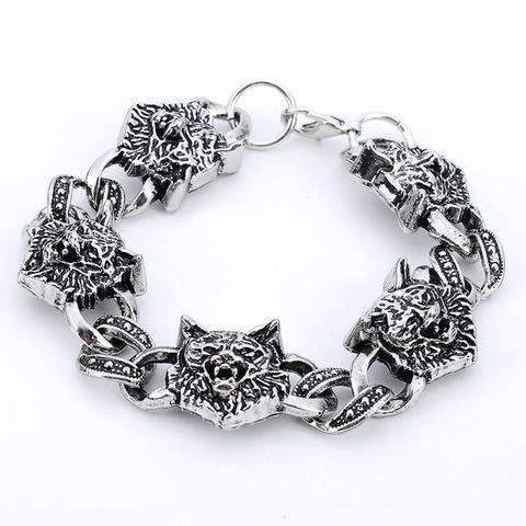 Bracelet Loup Punk (Acier)