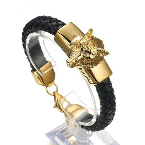 Bracelet Loup Signification de Luxe (Or)
