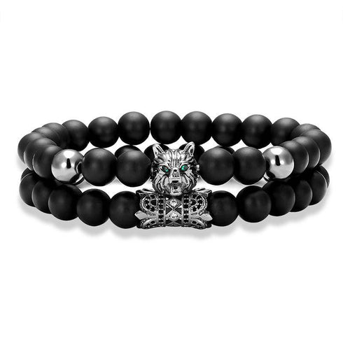 Bracelet Loup Yoga (Perle)