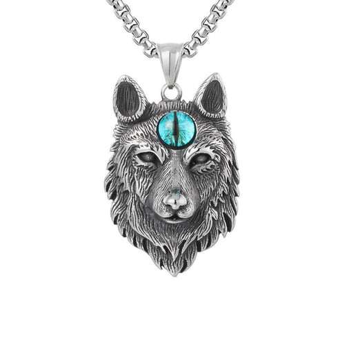Collier Loup Animal (Argent)