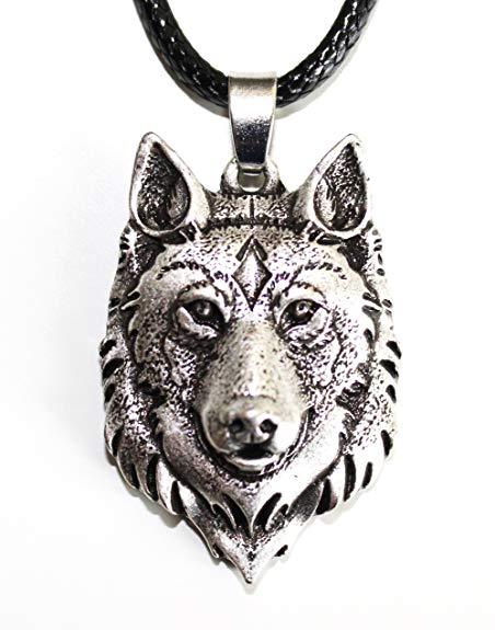 Collier Loup Animal Totem (Acier)
