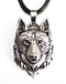 Collier Loup Animal Totem (Acier)