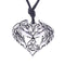 Collier Loup Coeur (Acier)