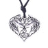 Collier Loup Coeur (Acier)
