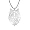 Collier Loup Géométrique (Argent)