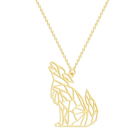 Collier Loup Origami