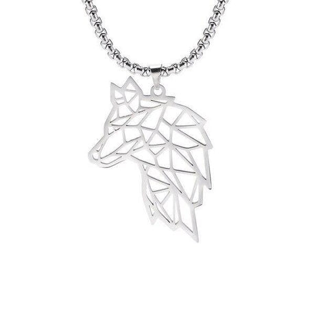 Collier Loup Symbole (Acier)