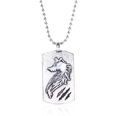 Collier Loup Symbole (Acier)