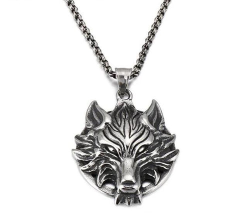 Collier Loup Tribal (Acier)