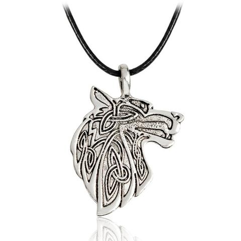 Collier Tête de Loup Nordique (Acier)