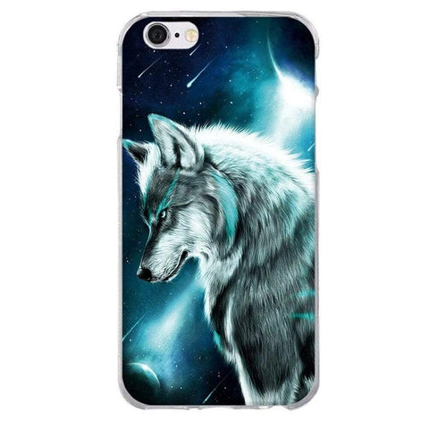 Coque Iphone Loup Lunaire