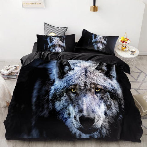 Housse de Couette Loup 3D