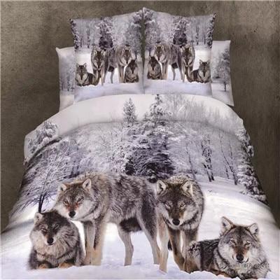 Housse de Couette Loup Meute