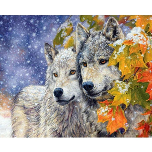 Peinture Loup Gris