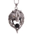 Collier avec Pendentif Tête de Loup (Acier)