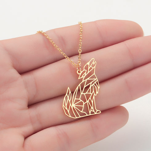 Collier Loup Origami
