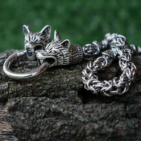 Collier Loup Bûcheron (Acier)