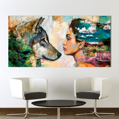 Peinture Loup Moderne