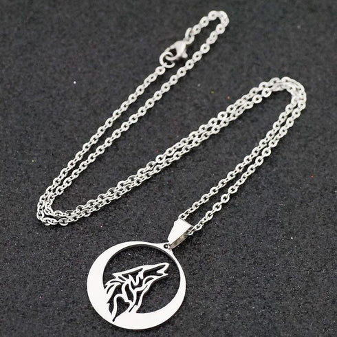 Collier Loup Hurlement (Acier)