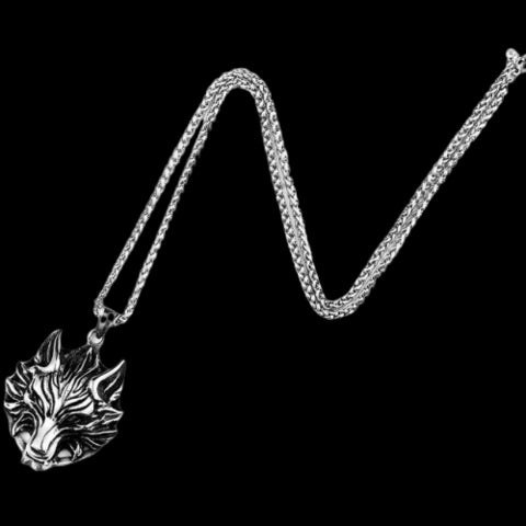 Collier Loup Tribal (Acier)