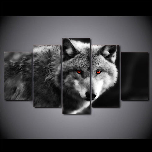 Tableau Loup Gris