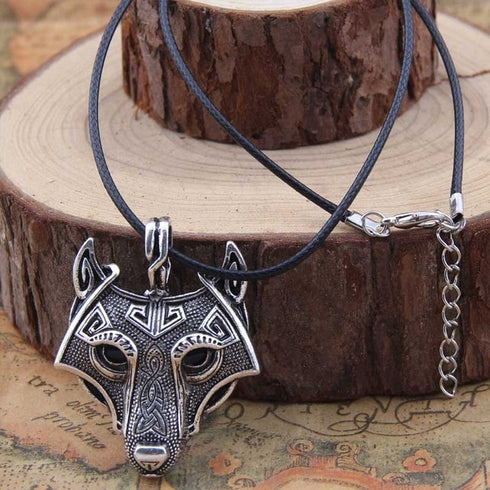 Collier Loup Égyptien (Acier)