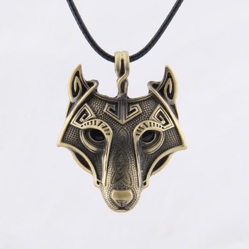 Collier Loup Égyptien (Acier)