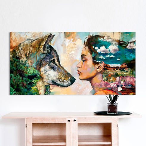 Peinture Loup Moderne