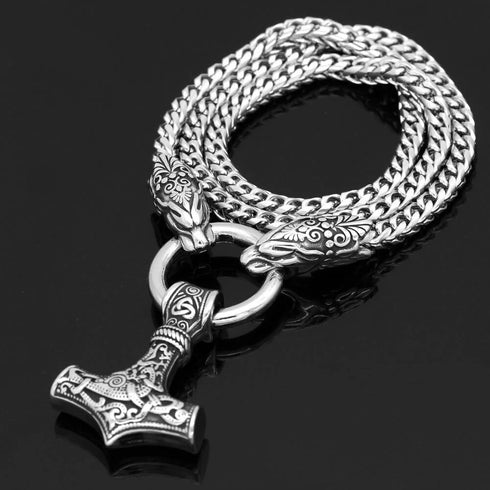 Collier Loup Viking (Argent)