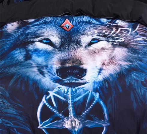 Housse de Couette Loup Amérindien