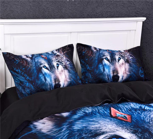 Housse de Couette Loup Amérindien