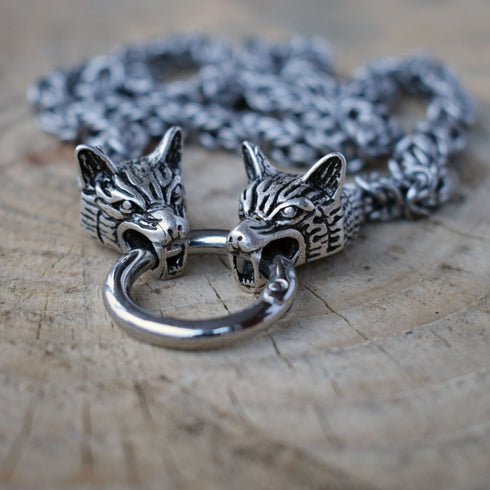 Collier Loup Bûcheron (Acier)